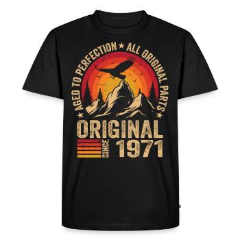 Original 1971 Vintage 1971 Anniversaire 1971 Rétro - T-shirt Premium bio Homme - noir - Devant - Nico (187cm)