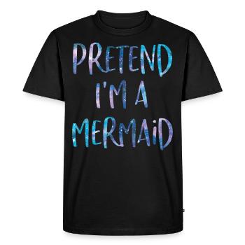 Pretend I'm A Mermaid Halloween Costume - Men's Premium Organic T-Shirt - black - Front - Nico (187cm)