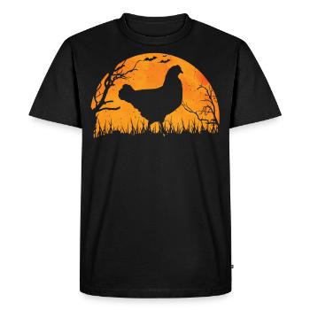 Funny Chicken Lover Halloween Silhouette - Men's Premium Organic T-Shirt - black - Front - Nico (187cm)