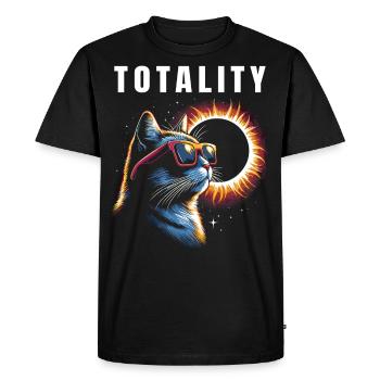 Total Solar Eclipse Totality Cat - Men's Premium Organic T-Shirt - black - Front - Nico (187cm)