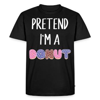 Faites semblant d’être un beignet Costume de beignet drôle - T-shirt Premium bio Homme - noir - Devant - Nico (187cm)