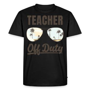 Professeur en congé Drôle Vacances d’été - T-shirt Premium bio Homme - noir - Devant - Nico (187cm)