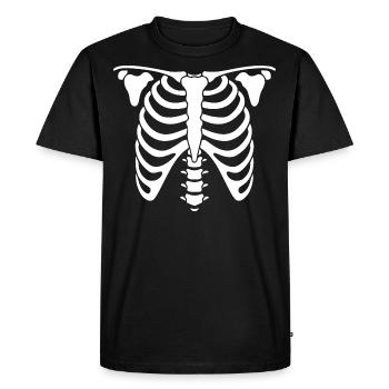 Halloween squelette - T-shirt Premium bio Homme - noir - Devant - Nico (187cm)