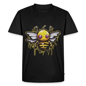 Buzzin' Bee Bomb | Bee Lovers - Men's Premium Organic T-Shirt - black - Front - Nico (187cm)