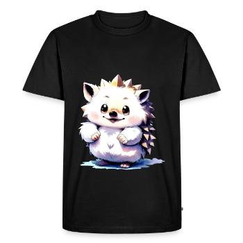 Hérisson collection Kawaii - T-shirt Premium bio Homme - noir - Devant - Nico (187cm)