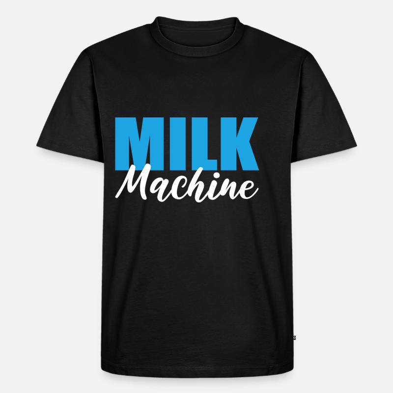 Milchmaschine Stillende Mutter Gift - Männer Premium Bio T-Shirt - Schwarz