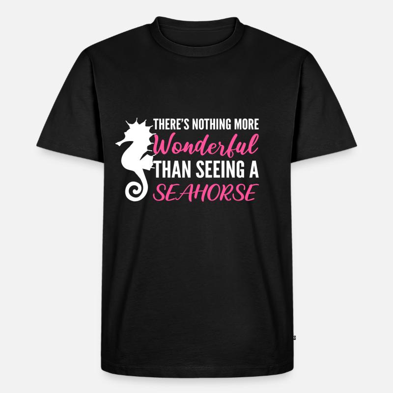 Wunderbares Seepferdchen Thalasophil Geschenk - Männer Premium Bio T-Shirt - Schwarz