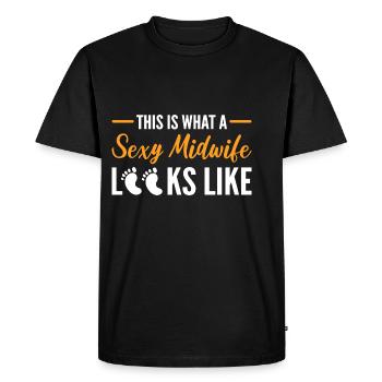 A Sexy Midwife Fashionable Person Gift - Men's Premium Organic T-Shirt - black - Front - Nico (187cm)