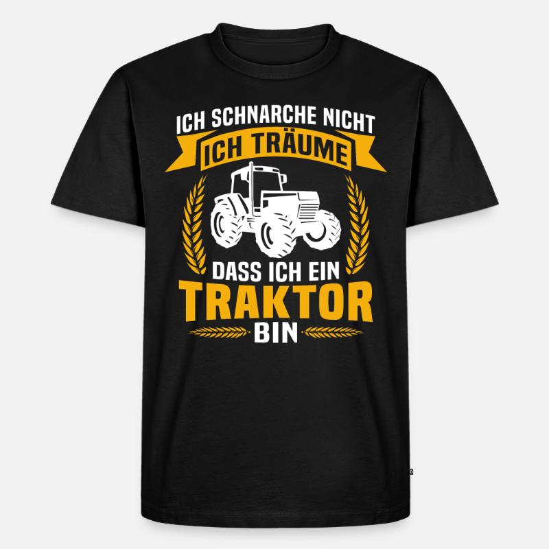 Ich Ein Traktor Bin - Männer Premium Bio T-Shirt - Schwarz