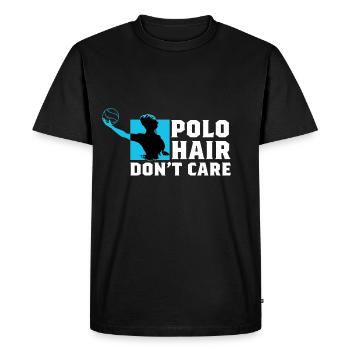 Polo Hair Float Cadeau - T-shirt Premium bio Homme - noir - Devant - Nico (187cm)