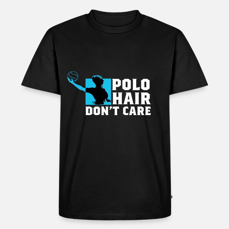 Polo Haar Schwimmer Geschenk - Männer Premium Bio T-Shirt - Schwarz