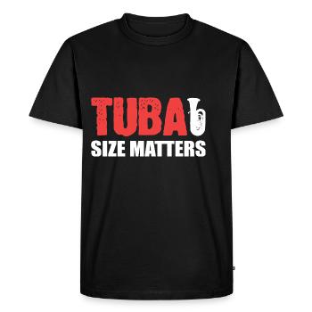 Tuba Size Matters Instrumentalist Gift - Men's Premium Organic T-Shirt - black - Front - Nico (187cm)