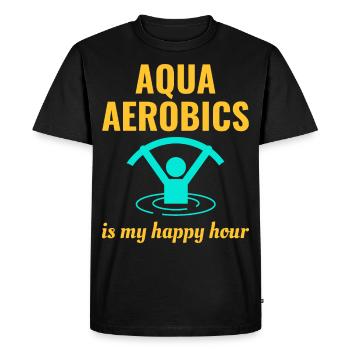 Water aerobics Aquatic fitness Aqua Exercise - Men's Premium Organic T-Shirt - black - Front - Nico (187cm)