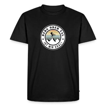 Mountain or valley doesn't matter to me - Men's Premium Organic T-Shirt - black - Front - Nico (187cm)