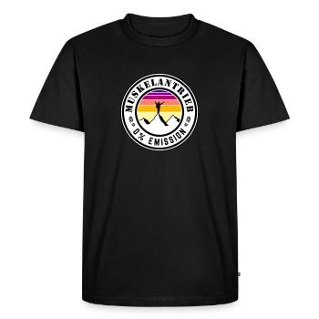 Entraînement musculaire - 0% d’émission - T-shirt Premium bio Homme - noir - Devant - Nico (187cm)
