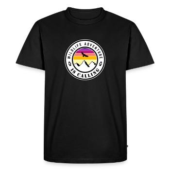 L’aventure de la faune appelle - T-shirt Premium bio Homme - noir - Devant - Nico (187cm)