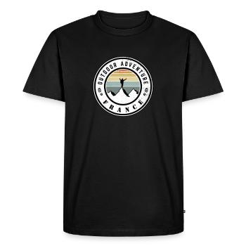 Outdoor Adventure France - T-shirt Premium bio Homme - noir - Devant - Nico (187cm)