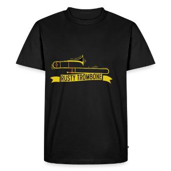 Rosty Trombone Band Member Gift - Men's Premium Organic T-Shirt - black - Front - Nico (187cm)