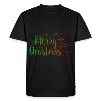 Joyeux Noël - T-shirt Premium bio Homme - noir - Devant - Nico (187cm)