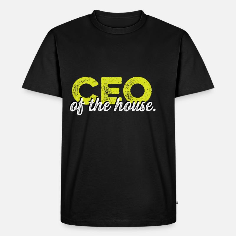CEO des Hauses. Geschäftsmann Gift - Männer Premium Bio T-Shirt - Schwarz