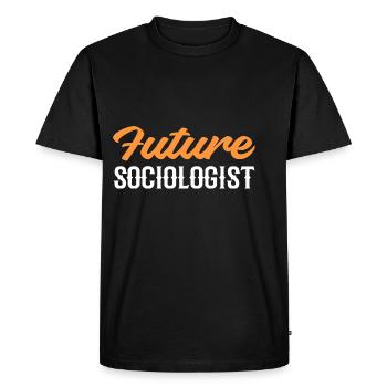 Future sociologist Hard working student G - Men's Premium Organic T-Shirt - black - Front - Nico (187cm)