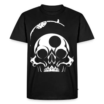Horreur Crâne Crâne Art Crâne Gothique Heavy Metal - T-shirt Premium bio Homme - noir - Devant - Nico (187cm)