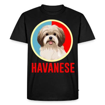 Havanais rétro - T-shirt Premium bio Homme - noir - Devant - Nico (187cm)