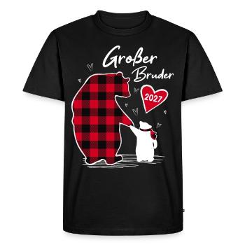 Grand frère ours 2027 - T-shirt Premium bio Homme - noir - Devant - Nico (187cm)