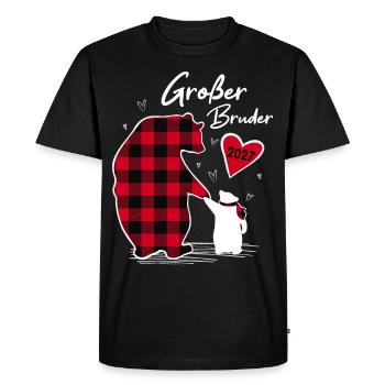 Grand frère ours 2027 - T-shirt Premium bio Homme - noir - Devant - Nico (187cm)