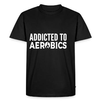 Accro au cadeau de professeur de danse aérobique - T-shirt Premium bio Homme - noir - Devant - Nico (187cm)