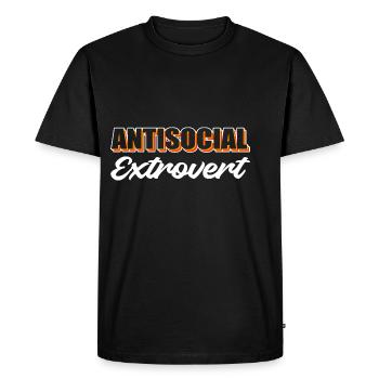 Antisocial Extravertis Personne amicale Poison - T-shirt Premium bio Homme - noir - Devant - Nico (187cm)