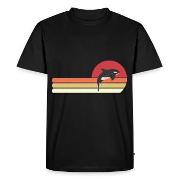 King Orca: Ruler of the Seas - Men's Premium Organic T-Shirt - black - Front - Nico (187cm)