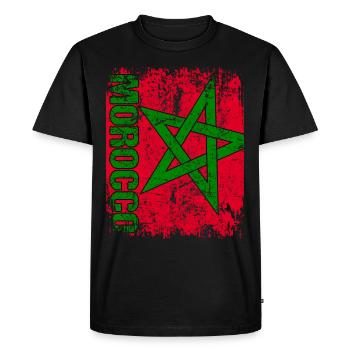 Morocco - T-shirt Premium bio Homme - noir - Devant - Nico (187cm)