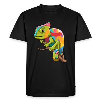Iguanes caméléons élevant des reptiles - T-shirt Premium bio Homme - noir - Devant - Nico (187cm)