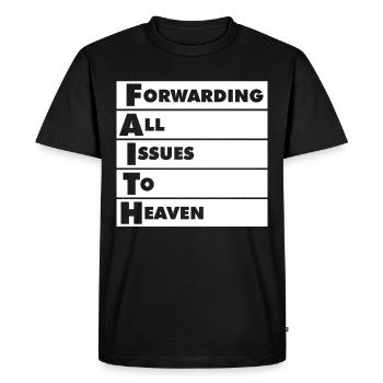 Transmettre tous les problèmes vers le ciel - T-shirt Premium bio Homme - noir - Devant - Nico (187cm)