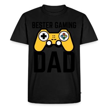 Meilleur gaming papa contrôleur fun game stick papa - T-shirt Premium bio Homme - noir - Devant - Nico (187cm)