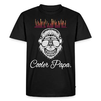 Cool Papa Sound Friend Techno Casque Singe - T-shirt Premium bio Homme - noir - Devant - Nico (187cm)
