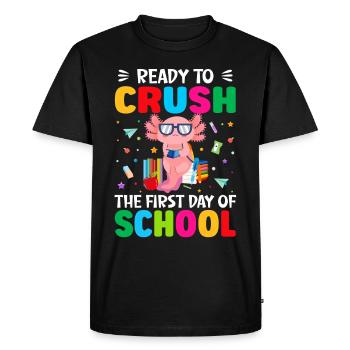 Ready to get through the first day of school - Men's Premium Organic T-Shirt - black - Front - Nico (187cm)