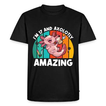 I'm 17 years old and I think it's great to buy beer. - Men's Premium Organic T-Shirt - black - Front - Nico (187cm)