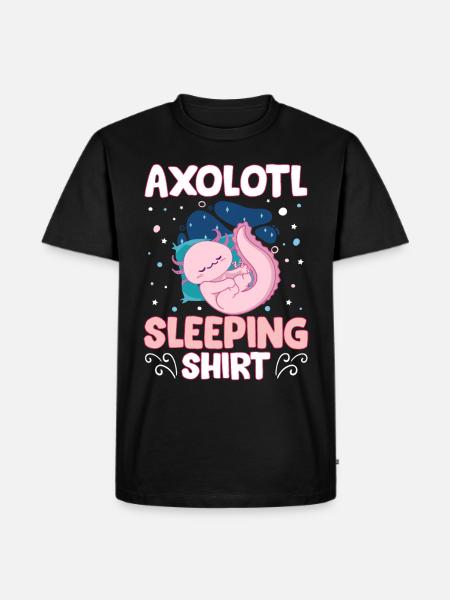 Axolotls er mit åndedyr Axolotl sovende - Herre Premium økologisk T-shirt - sort