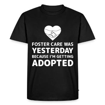 Foster Parents National Adoption Rescue Day Heart - Men's Premium Organic T-Shirt - black - Front - Nico (187cm)