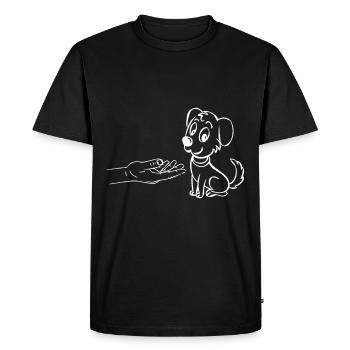 Happy Adoption Day Dog Puppy Cute - Men's Premium Organic T-Shirt - black - Front - Nico (187cm)
