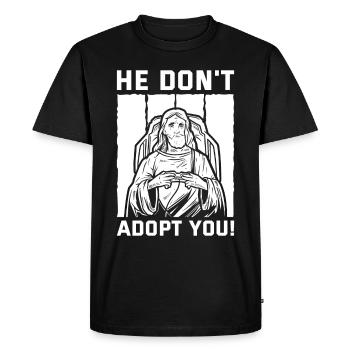 Il ne vous adopte pas, il vous donne juste de l’espoir - T-shirt Premium bio Homme - noir - Devant - Nico (187cm)