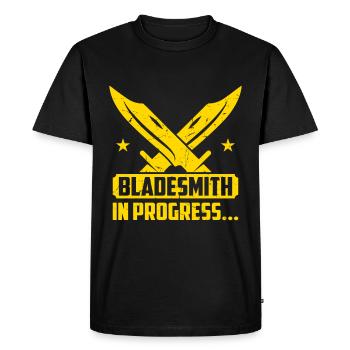 Bladesmith In Progress Knives Profession Toolmaker - Men's Premium Organic T-Shirt - black - Front - Nico (187cm)