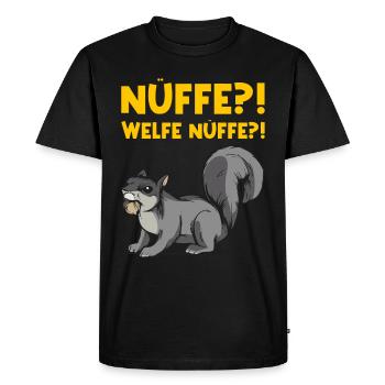 Nüffe Guelph Nuts Nmuss Lover Squirrel - Men's Premium Organic T-Shirt - black - Front - Nico (187cm)