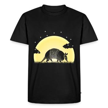 Armadillo, Armadillo, Landscape, Forest, Trees, Sun - Men's Premium Organic T-Shirt - black - Front - Nico (187cm)