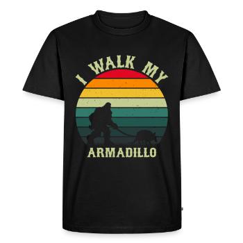 Je promène mon Armadillo - T-shirt Premium bio Homme - noir - Devant - Nico (187cm)