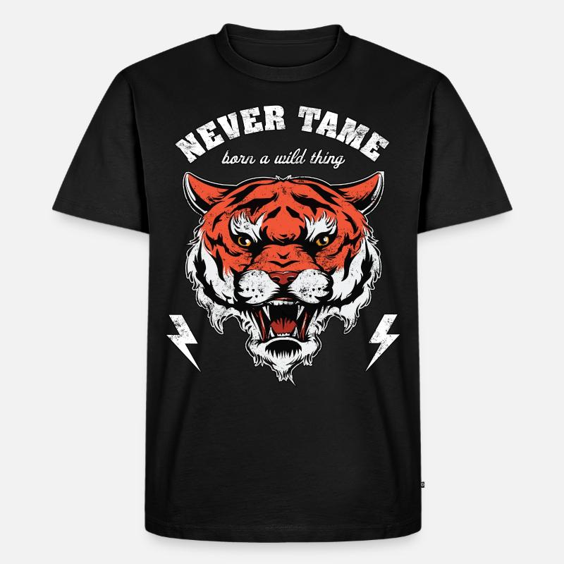 Tiger - Männer Premium Bio T-Shirt - Schwarz
