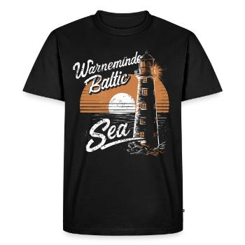 Warnemünde Mer Baltique - T-shirt Premium bio Homme - noir - Devant - Nico (187cm)