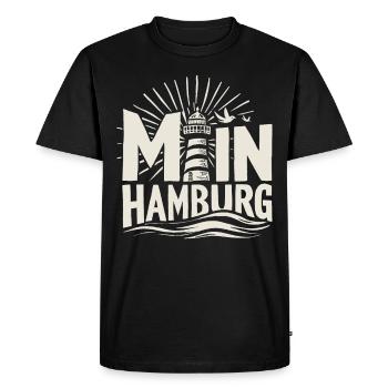 Moin hamburg Hambur Chemise - T-shirt Premium bio Homme - noir - Devant - Nico (187cm)